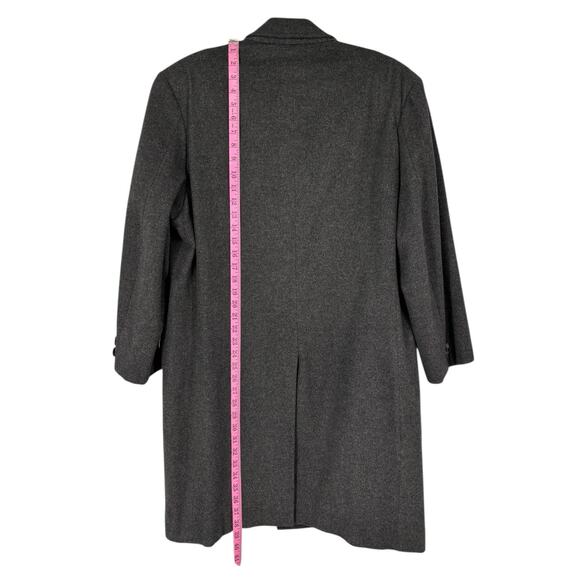 Vintage Cloth Made By Crombie Aberdeen Scotland Mens Overcoat Size 44 Gray - Picture 6 of 12